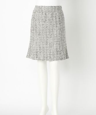 【SALE（伊勢丹）】＜Human 2nd Occasion＞ 大きいサイズ &starf;ツイードスカート(53-3846)(クローバー) ブラック(05) 【三越・伊勢丹/公式】
