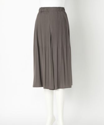 【SALE（伊勢丹）】＜Human 2nd Occasion＞ 大きいサイズ &starf;サテンプリーツスカーチョ(71-1976)(クローバー) グレー 【三越・伊勢丹/公式】