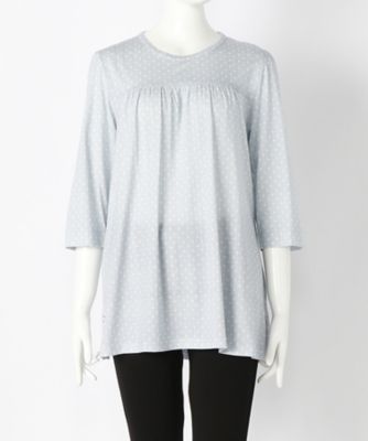 【SALE（伊勢丹）】＜Beach Cafe＞ 大きいサイズ &starf;水玉チュニックカット アンド ソーン(71091)(クローバー) ミズイロ(72) 【三越・伊勢丹/公式】