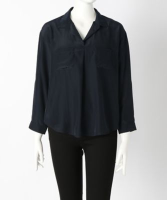 【SALE（伊勢丹）】＜Human 2nd Occasion＞ 大きいサイズ &starf;ロイヤルデシンスキッパ-シャツ(71-1628)(クローバー) ネイビー(75) 【三越・伊勢丹/公式】