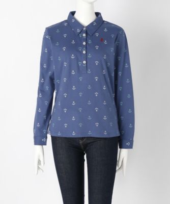 【SALE（伊勢丹）】＜Beach Cafe＞ 大きいサイズ &starf;カット アンド ソーンシャツ(50891)(クローバー) ブルー(70) 【三越・伊勢丹/公式】