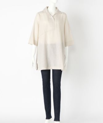 【SALE（伊勢丹）】＜indigo＞ 大きいサイズ &starf;綿麻ミックスカラーチュニックカット アンド ソーン(G17305F)(クローバー) ベージュ(33) 【三越・伊勢丹/公式】