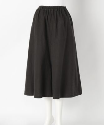 【SALE（伊勢丹）】＜indigo＞ 大きいサイズ &starf;ヘンプコットン切替えスカートパンツ(G17345F)(クローバー) スミ黒(05) 【三越・伊勢丹/公式】