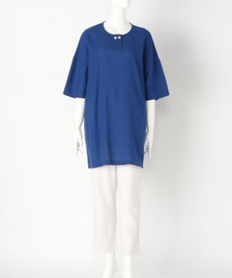 【SALE（伊勢丹）】＜indigo＞ 大きいサイズ &starf;マシンピンタックチュニックカット アンド ソーン(G17055F)(クローバー) ブルー(70) 【三越・伊勢丹/公式】