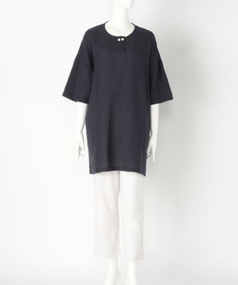 【SALE（伊勢丹）】＜indigo＞ 大きいサイズ &starf;マシンピンタックチュニックカット アンド ソーン(G17055F)(クローバー) ネイビー(75) 【三越・伊勢丹/公式】