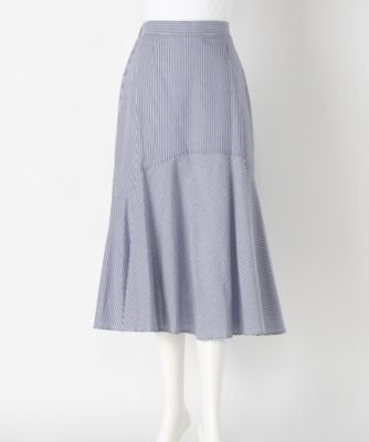 【SALE（伊勢丹）】＜Human 2nd Occasion＞ 大きいサイズ &starf;ストライプスカート(72-1839)(クローバー) ブルー(70) 【三越・伊勢丹/公式】