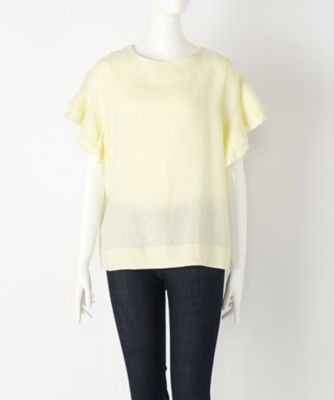 【SALE（伊勢丹）】＜Human 2nd Occasion＞ 大きいサイズ &starf;フレンチリネンブラウス(72-1612)(クローバー) イエロー(40) 【三越・伊勢丹/公式】