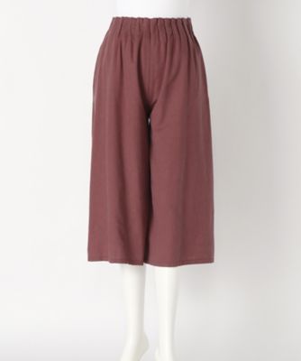 【SALE（伊勢丹）】＜Human 2nd Occasion＞ 大きいサイズ &starf;麻混ガウチョパンツ(72-1986)(クローバー) レンガ(10) 【三越・伊勢丹/公式】