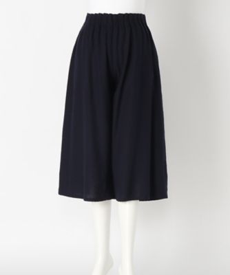 【SALE（伊勢丹）】＜Human 2nd Occasion＞ 大きいサイズ &starf;麻混ガウチョパンツ(72-1986)(クローバー) ネイビー(75) 【三越・伊勢丹/公式】