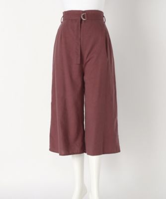 【SALE（伊勢丹）】＜Human 2nd Occasion＞ 大きいサイズ &starf;麻混ワイドパンツ(72-1987)(クローバー) レンガ(10) 【三越・伊勢丹/公式】