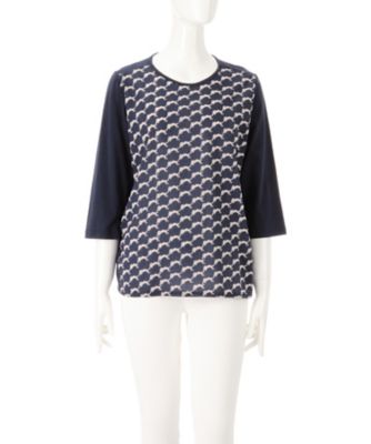 【SALE（伊勢丹）】＜H・PORT＞ 大きいサイズ &starf;飛びネコ柄カット アンド ソーン(6159W)(クローバー) ネイビー 【三越・伊勢丹/公式】