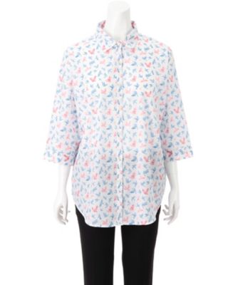 【SALE（伊勢丹）】＜Rich Noble＞ 大きいサイズ &starf;トリ柄ブラウス(7710)(クローバープラス) オフ 【三越・伊勢丹/公式】