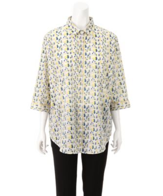 【SALE（伊勢丹）】＜Rich Noble＞ 大きいサイズ &starf;家柄ブラウス(7709)(クローバープラス) イエロー 【三越・伊勢丹/公式】