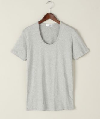 ＜ハーグ/HAAG＞ 半袖UネックTシャツ(HMU16S6) グレー 【三越・伊勢丹/公式】