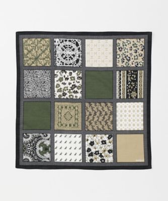 ＜manipuri＞ ハンカチ(Patchwork) グリーン 【三越・伊勢丹/公式】
