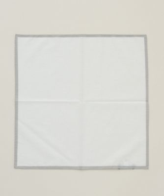 ＜ガリエニ＞ ハンカチ(XCS22508) ホワイト/グレー 【三越・伊勢丹/公式】