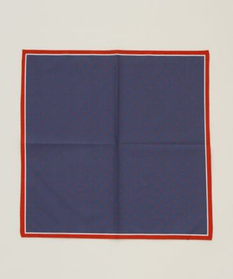 ＜ガリエニ＞ ハンカチ(XCS22509) ネイビー/レッド 【三越・伊勢丹/公式】