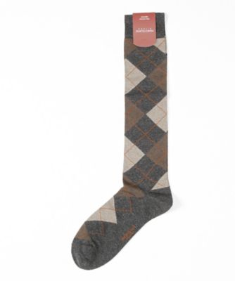 ＜マルコリアーニ＞ ハイソックス(2990L) 086・ブラウン 【三越・伊勢丹/公式】