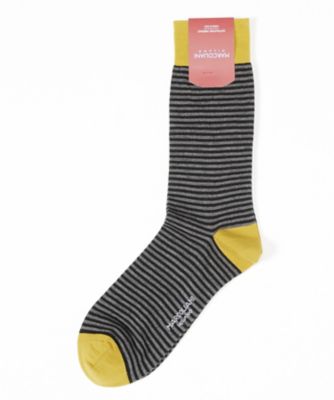 ＜マルコリアーニ＞ カジュアルソックス(3245T) 007・イエロー／ブラック 【三越・伊勢丹/公式】