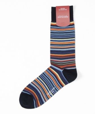 ＜マルコリアーニ＞ カジュアルソックス(3584T) 521・オレンジマルチ 【三越・伊勢丹/公式】