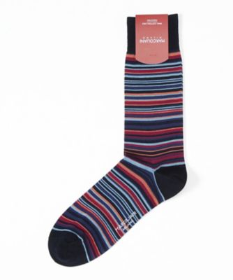 ＜マルコリアーニ＞ カジュアルソックス(3584T) 520・パープルマルチ 【三越・伊勢丹/公式】