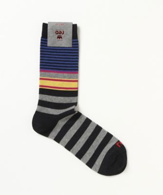 ＜レッド＞ カジュアルソックス(62F20DS) V0011・グレーxブラック 【三越・伊勢丹/公式】