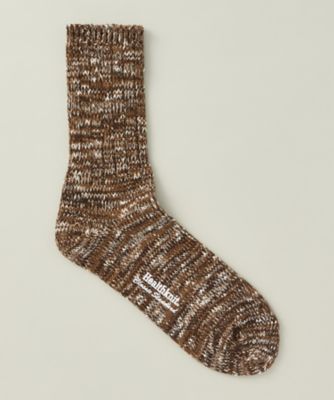 ＜ヘルスニット＞ ローゲージMIX/カジュアル靴下(191-8003) 70・ブラウン 【三越・伊勢丹/公式】