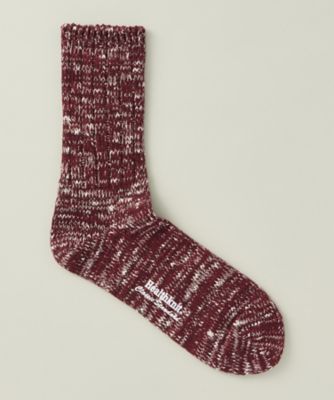 ＜ヘルスニット＞ ローゲージMIX/カジュアル靴下(191-8003) 69・ワイン 【三越・伊勢丹/公式】