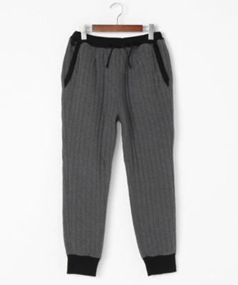 ＜ライフパック コレクション フロム カーリー＞ ニットキルトリブパンツ(LPC-434) チャコール 【三越・伊勢丹/公式】