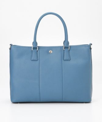 ＜イセタンメンズ/ISETAN MEN'S＞ 横レザートート(MI-63-4512) スカイブルー 【三越・伊勢丹/公式】