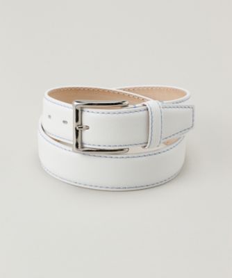 ＜ブルックリン/BROOKLYN＞ フレンチカーフベルト(330179) 白 【三越・伊勢丹/公式】