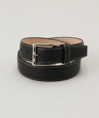 ＜ブルックリン/BROOKLYN＞ フレンチカーフベルト(330179) ブラック 【三越・伊勢丹/公式】