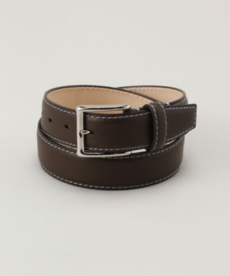 ＜ブルックリン/BROOKLYN＞ フレンチカーフベルト(330179) ダークブラウン 【三越・伊勢丹/公式】