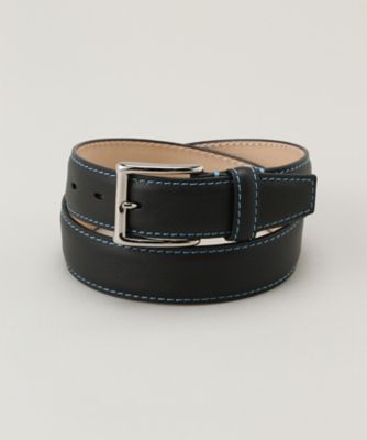 ＜ブルックリン/BROOKLYN＞ フレンチカーフベルト(330179) ネイビー 【三越・伊勢丹/公式】
