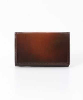 ＜ユハク/YUHAKU＞ ヴェラトゥーラ 名刺入れ(YVE160) 27・ダークブラウン 【三越・伊勢丹/公式】