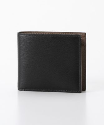 ＜ラルコバレーノ/L'arcobaleno＞ ゴート 二つ折り小銭入れ付財布(398) ブラックxグレー 【三越・伊勢丹/公式】
