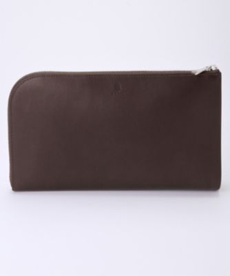 ＜ファーロ/FARO＞ L字型ZIPミニクラッチ(FRO102225) 025・ダークブラウン 【三越・伊勢丹/公式】
