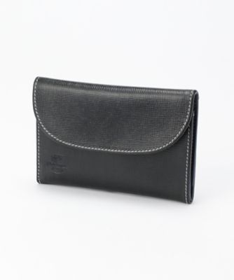 ＜ホワイトハウスコックス/WhitehouseCox＞ 三つ折り財布(S1786/R) ブラックxネイビー 【三越・伊勢丹/公式】