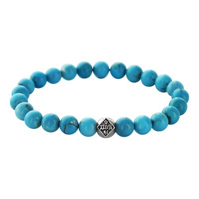 ＜トラヴィス・ワーカー＞ Stone with 110% Round Bead Brecelet(8mm Turqoise) 【三越・伊勢丹/公式】