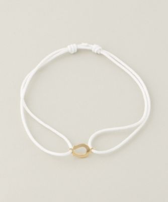 ＜シンパシー・オブ・ソウル/SYMPATHY OF SOUL＞ スモールホースシューコードアンクレット(SO-B1617Y8-A) ホワイト 【三越・伊勢丹/公式】