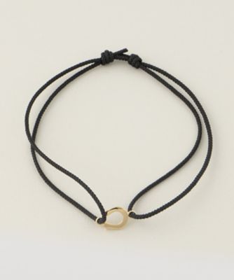 ＜シンパシー・オブ・ソウル/SYMPATHY OF SOUL＞ スモールホースシューコードアンクレット(SO-B1617Y8-A) ブラック 【三越・伊勢丹/公式】