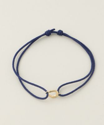 ＜シンパシー・オブ・ソウル/SYMPATHY OF SOUL＞ スモールホースシューコードアンクレット(SO-B1617Y8-A) ネイビー 【三越・伊勢丹/公式】