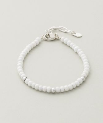 ＜シンパシー・オブ・ソウル/SYMPATHY OF SOUL＞ ライトビーズブレスレット(SO-B1426) ホワイト 【三越・伊勢丹/公式】