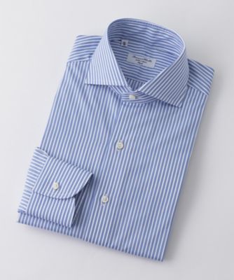 ＜フランチェスコ メローラ＞ ドレスシャツ(DFM7F/S/3601W8490-0003) ターコイズxホワイト 【三越・伊勢丹/公式】