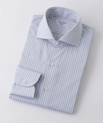 ＜フランチェスコ メローラ＞ ドレスシャツ(DFM7F/S/3601W1210-0011) ライトグレーxホワイト 【三越・伊勢丹/公式】