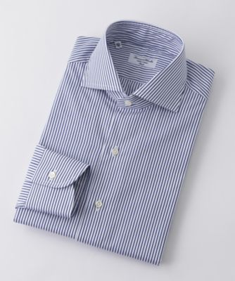 ＜フランチェスコ メローラ＞ ドレスシャツ(DFM7F/S/3601W1230-0003) ネイビーxホワイト 【三越・伊勢丹/公式】