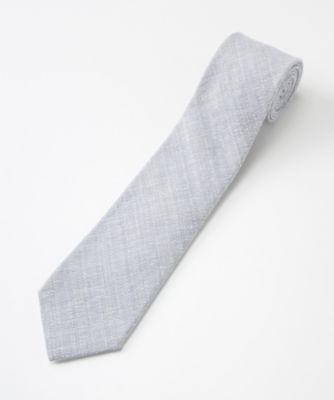 【SALE（三越）】＜フランコスパダ/FRANCO SPADA＞ 【S】リネン混ネクタイ(linenmix-1) ライトグレー 【三越・伊勢丹/公式】