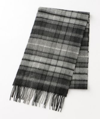 ＜ジョンストンズ/johnstons＞ カシミヤマフラー(MJO7F/S/WA16 check) グレー 【三越・伊勢丹/公式】