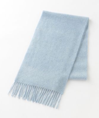 ＜ジョンストンズ/johnstons＞ カシミヤマフラー(MJO7F/S/WA16 plain) サックス 【三越・伊勢丹/公式】