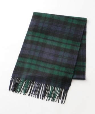 ＜ジョンストンズ/johnstons＞ カシミヤマフラー(MJO7F/S/WA57 check) ブラックウォッチ 【三越・伊勢丹/公式】